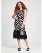Bold Zebra Feather Trim Skirt, , Product