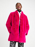 bow-waist faux fur coat, , s7productThumbnail