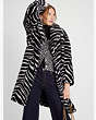 Bold Zebra Faux Fur Coat, , Product
