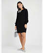 Bow-rhinestone Sweater Dress, Black, Product