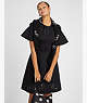 Embroidered Cutwork Ponte Dress, Black, ProductTile