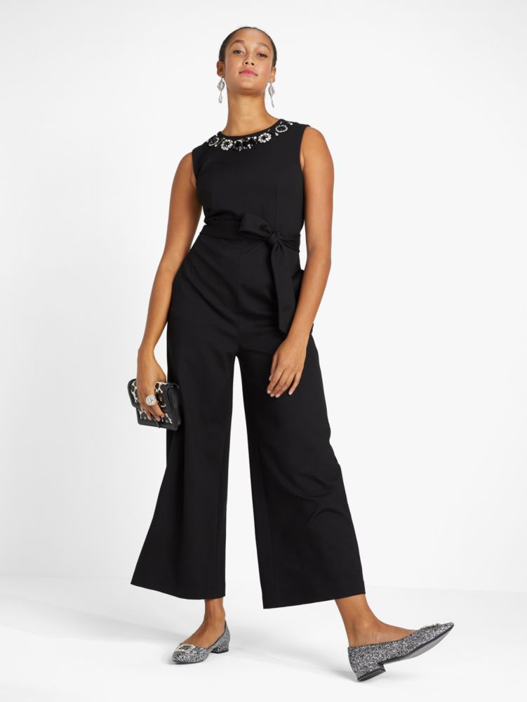 Kate Spade Embellished Ponte Jumpsuit