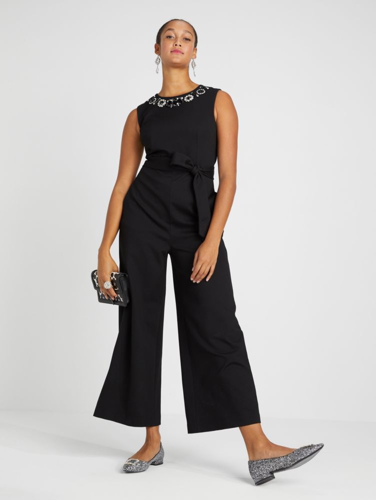 Embellished Ponte Jumpsuit | Kate Spade New York