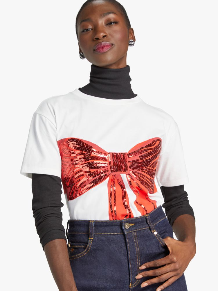 Kate Spade Embellished Bow Tee