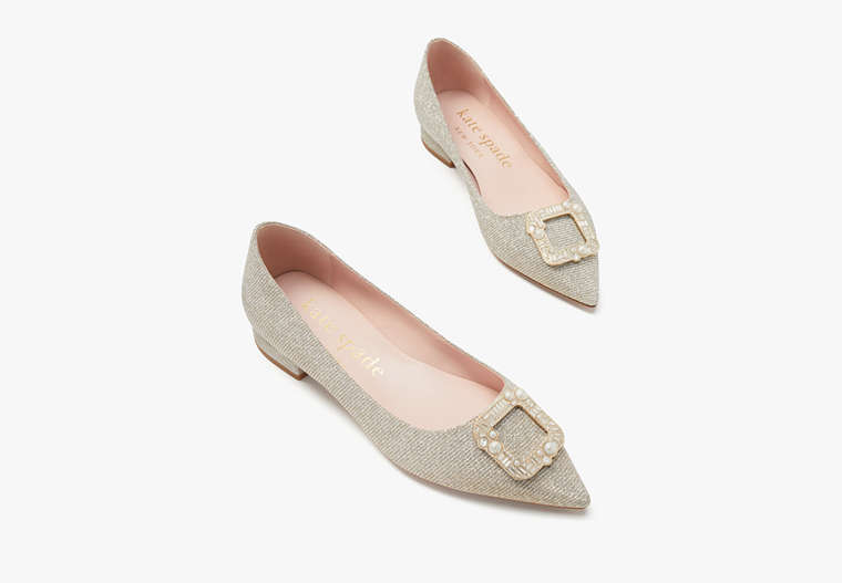 Buckle Up Flats, Champagne, Product