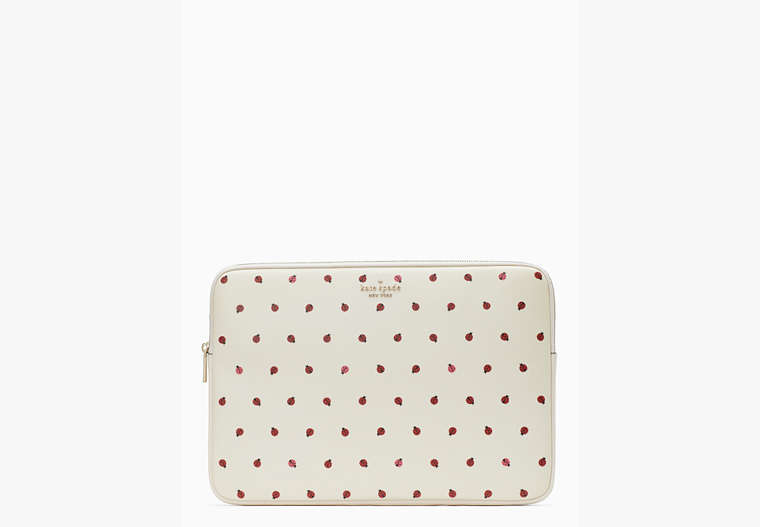 Staci Ladybug Laptop Sleeve, Cream Multi, Product image number 0