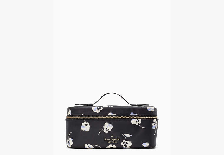 Kate Spade,chelsea nylon travel cosmetic bag,Black Multi image number 0