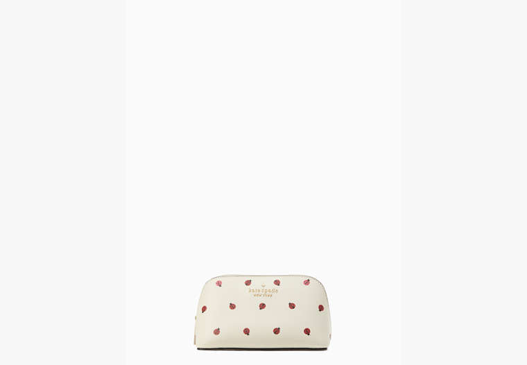Staci Small Ladybug Cosmetic Bag, Cream Multi, Product image number 0