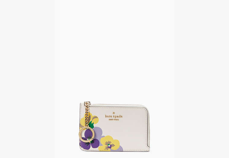 Wild Petal Medium L Zip Card Holder, Parchment Multi, Product image number 0
