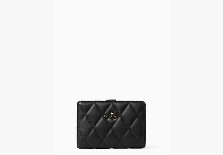 Kate Spade,carey medium compartment bifold wallet,Black image number 0