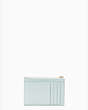 キャリー スムース キルテッド レザー スモール ジップ カード ホルダー, Turquoise Glass, Product