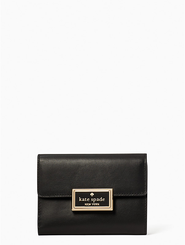 reegan smooth leather medium flap wallet, , rr_large