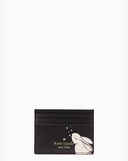Bunbun Bunny Small Slim Card Holder Wallet | Kate Spade Surprise