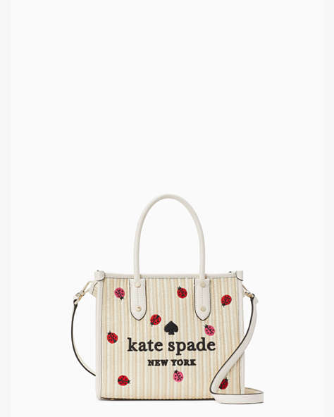 Kate Spade,Ella Small Ladybug Tote Bag,Natural Multi