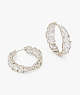 Candy Shop Stone Hoops, Clear/Silver, ProductTile