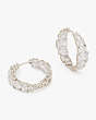 Candy Shop Stone Hoops, Clear/Silver, Product