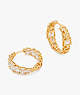 Candy Shop Stone Hoops, Clear/Gold, ProductTile