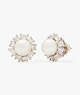 Candy Shop Pearl Halo Studs, Cream/Silver, ProductTile