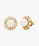 Pearl Halo Studs, Cream/Gold, ProductTile