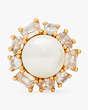 Pearl Halo Studs, Cream/Gold, Product