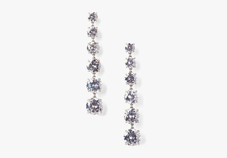Candy Shop Linear Earrings, Clear/Silver, Product