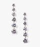 Candy Shop Linear Earrings, Clear/Silver, ProductTile