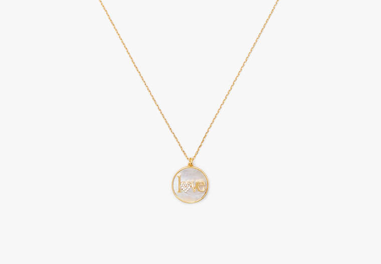 Lucky Charm Love Pendant, Cream/Gold, Product