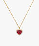 My Love Pavé Heart Pendant, Ruby/Gold, ProductTile