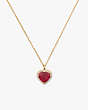 My Love Pavé Heart Pendant, Ruby/Gold, Product