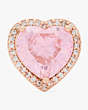 My Love Pavé Heart Studs, Pink/ Rose Gold, Product
