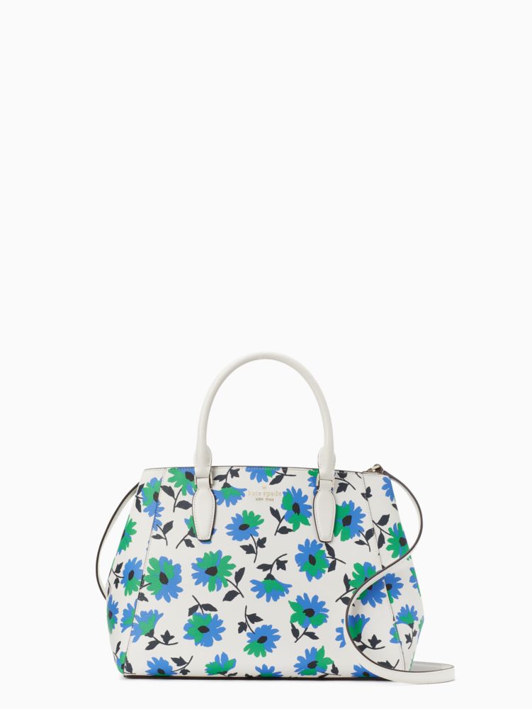 Kristi Park Posies Printed Satchel, Cream Multi, ProductTile
