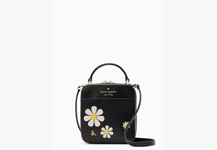 Daisy Flower Vanity Crossbody Bag, Black Multi, Product image number 0