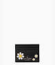 Staci Small Slim Floral Card Holder, Black Multi, Product