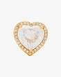 My Love Pavé Heart Studs, Clear/Gold, Product