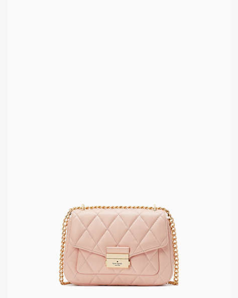 Carey Small Flap Shoulder Bag, Conch Pink, ProductTile