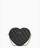 Kate Spade,love shack quilted heart crossbody purse,Black