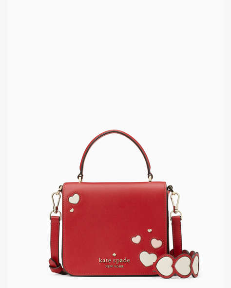 Staci Square Heart Crossbody Bag, Red Multi, ProductTile