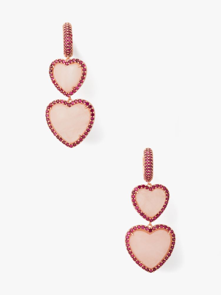 Heart Of Hearts Double Drop Earrings | Kate Spade New York