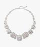 Cut Crystal Statement Necklace, Clear/Silver, ProductTile