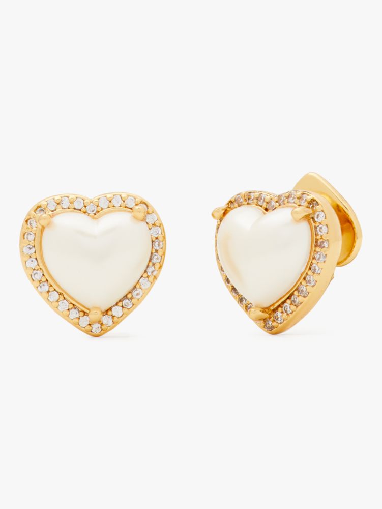 Kate Spade My Love Pavé Heart Studs