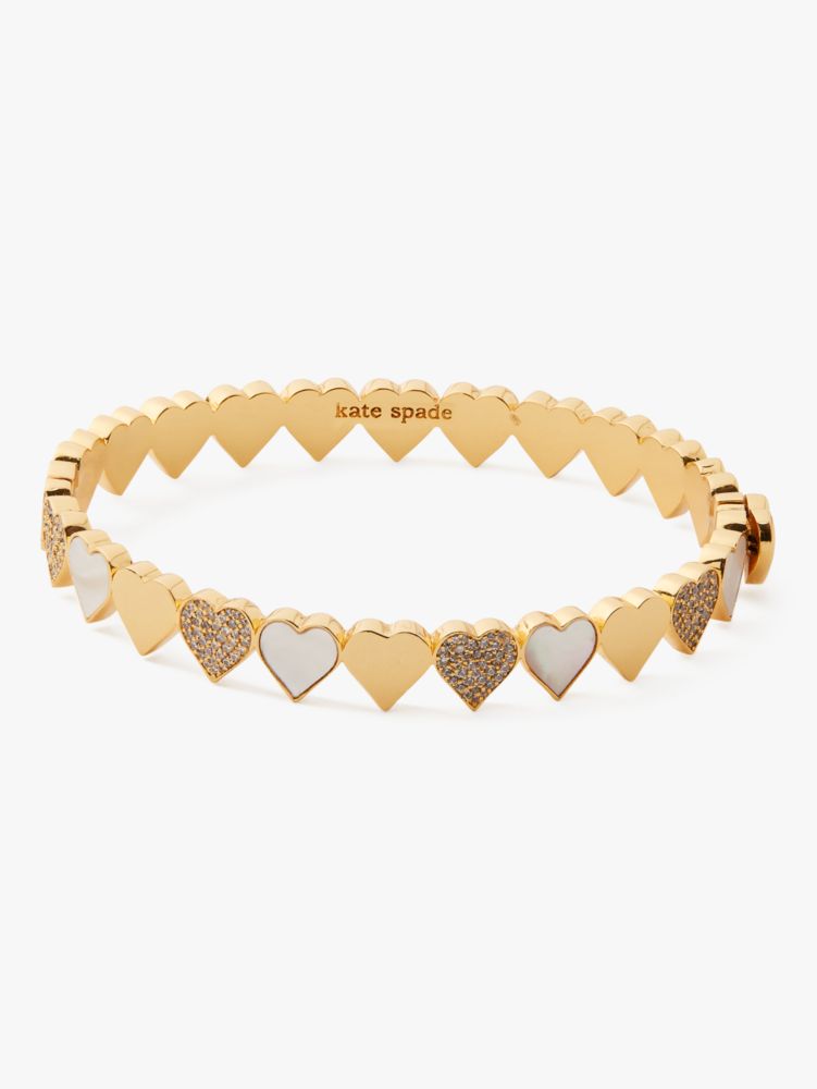 kate spade new york Bracelet, 12k Gold-Plated Heart of Gold Idiom