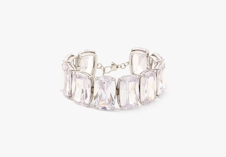 Cut Crystal Bracelet, Clear/Silver, Product