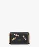Gala Stone Embellished Flap Chain Wallet, Black Multi, ProductTile