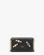 Gala Stone Embellished Flap Chain Wallet, Black Multi, Product