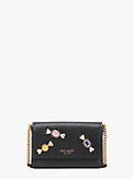 bonbon stone embellished saffiano leather flap chain wallet, , s7productThumbnail