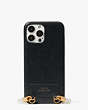 Pearl & Pavé iPhone 13 Pro Max Crossbody, Black, Product