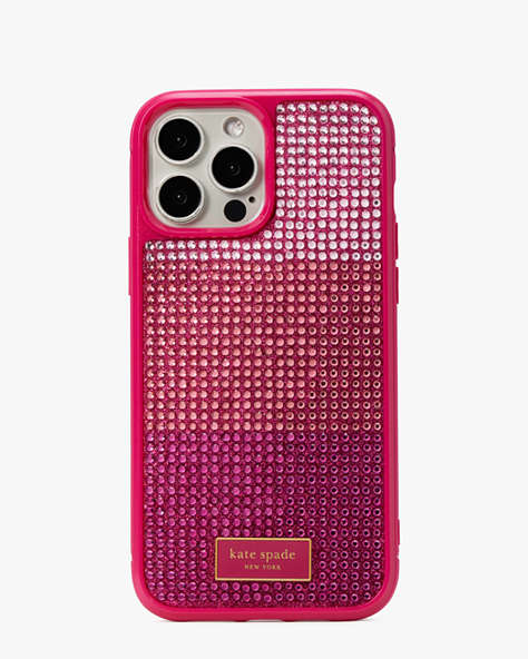 Kate Spade Iphone 12 / 12 Pro Cherry Jeweled Dancing Clear Phone Case