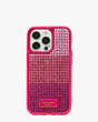 Gala Rhinestone Embossed iPhone 13 Pro Case, Pink Multi, Product
