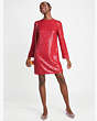 Sequin Shift Dress, Engine Red, Product
