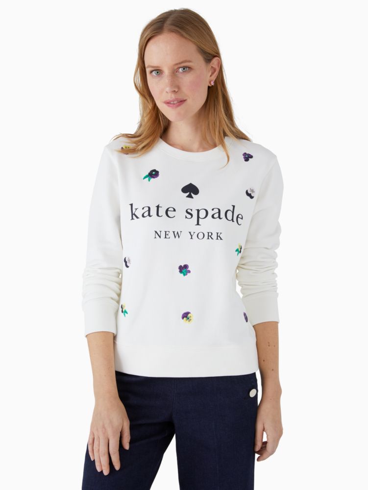 Pansy Toss Logo Sweatshirt | Kate Spade Surprise